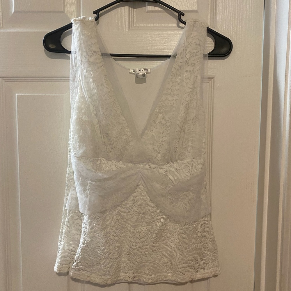VENUS White Lace Blouse
